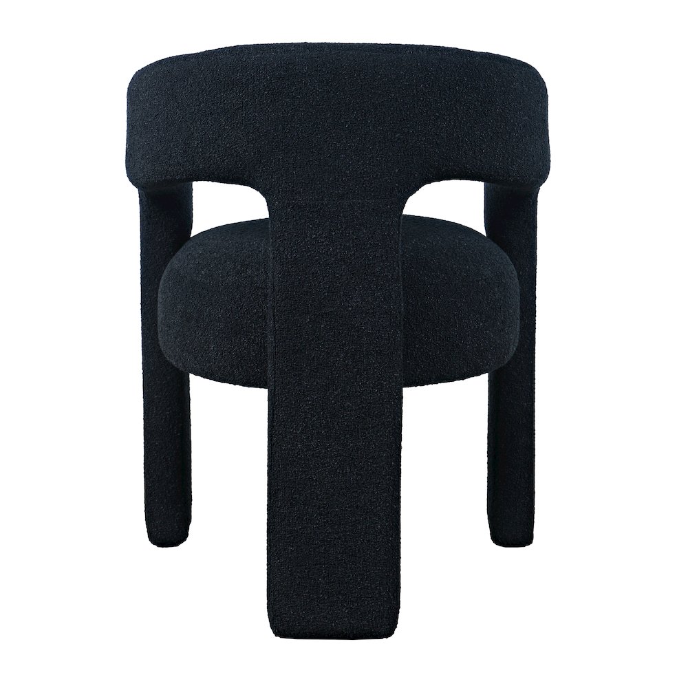Sven Modern Contemporary Upholstered Three-Leg Curved Back Dining Chair. Picture 5
