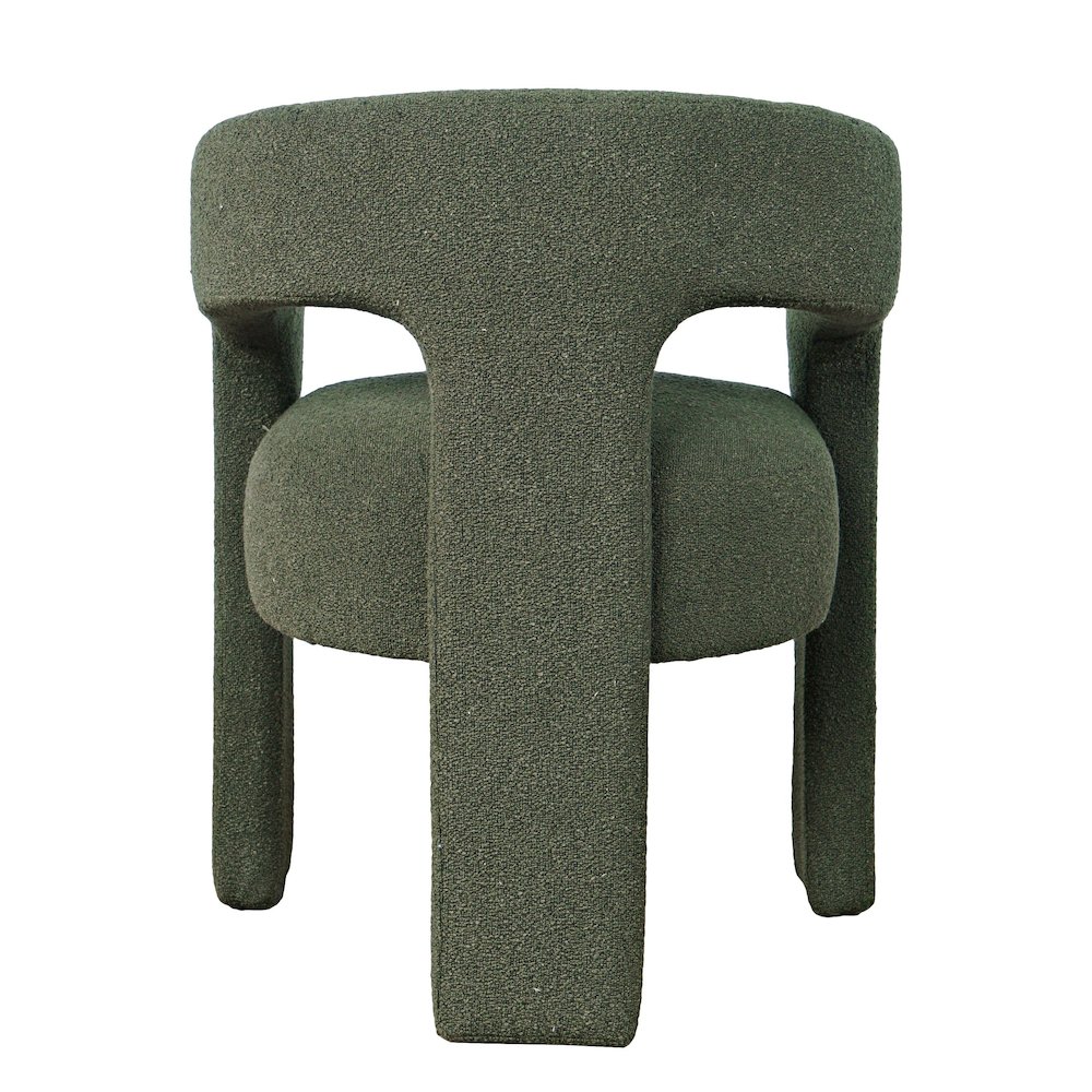Sven Modern Contemporary Upholstered Three-Leg Curved Back Dining Chair. Picture 6