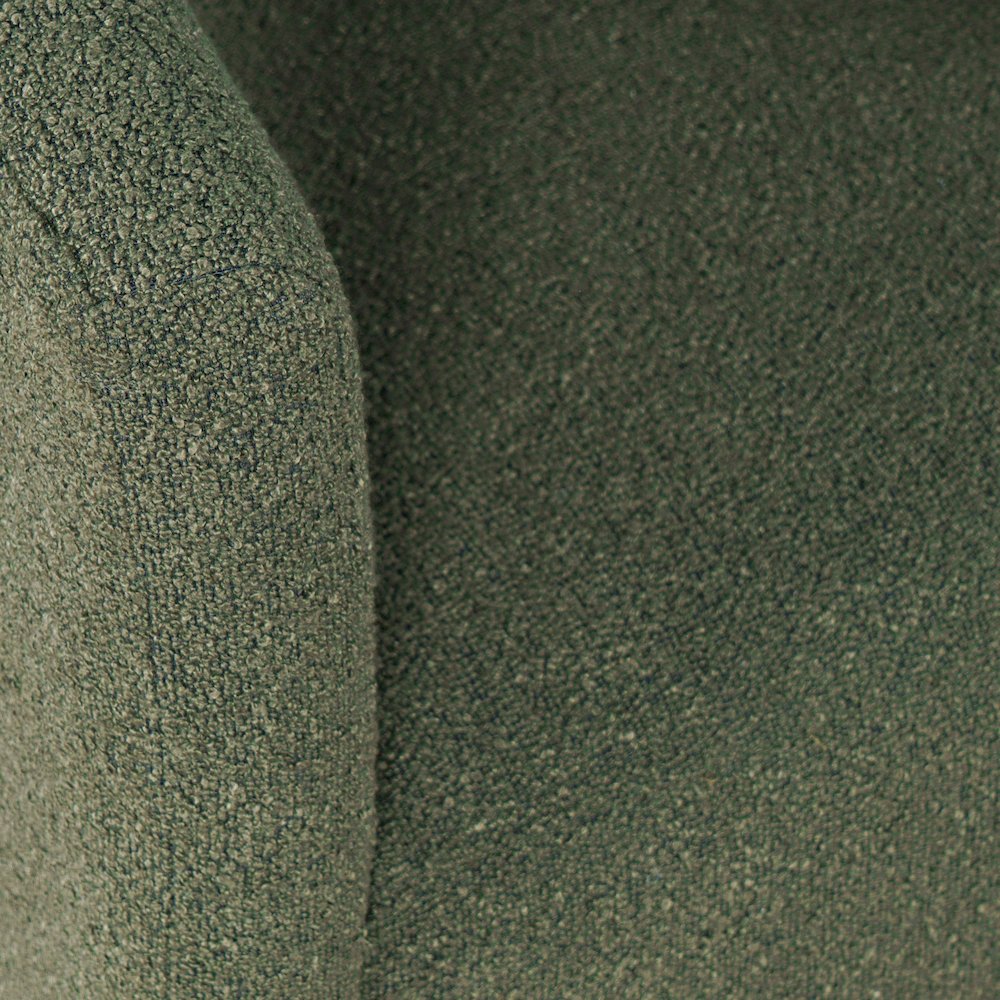 Sven Modern Contemporary Upholstered Three-Leg Curved Back Dining Chair. Picture 3