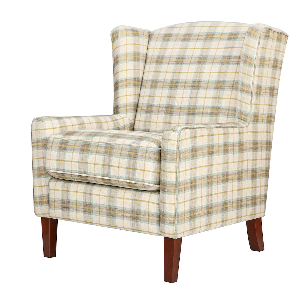 Thompson Traditional Vintage Classic Wingback Upholstered Accent Chair. Picture 2