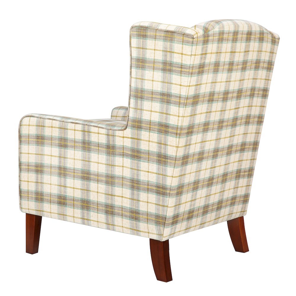 Thompson Traditional Vintage Classic Wingback Upholstered Accent Chair. Picture 5
