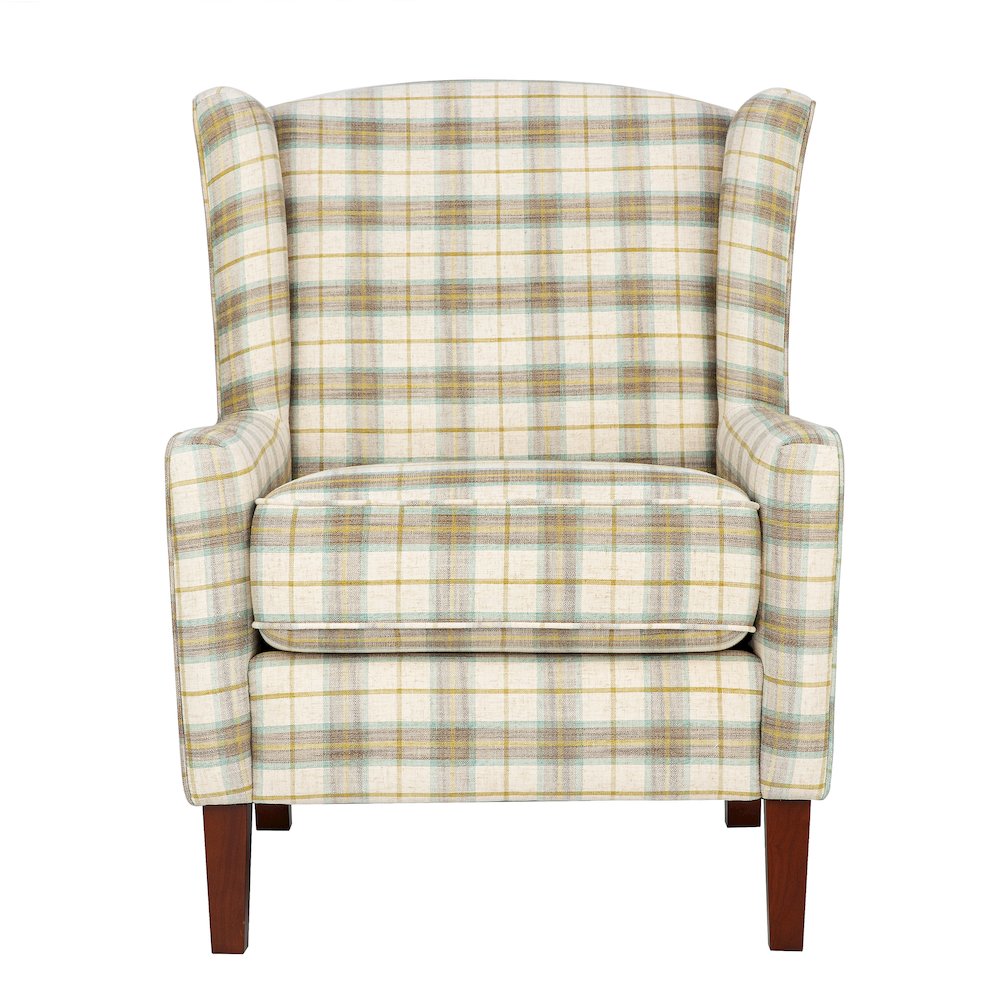 Thompson Traditional Vintage Classic Wingback Upholstered Accent Chair. Picture 1