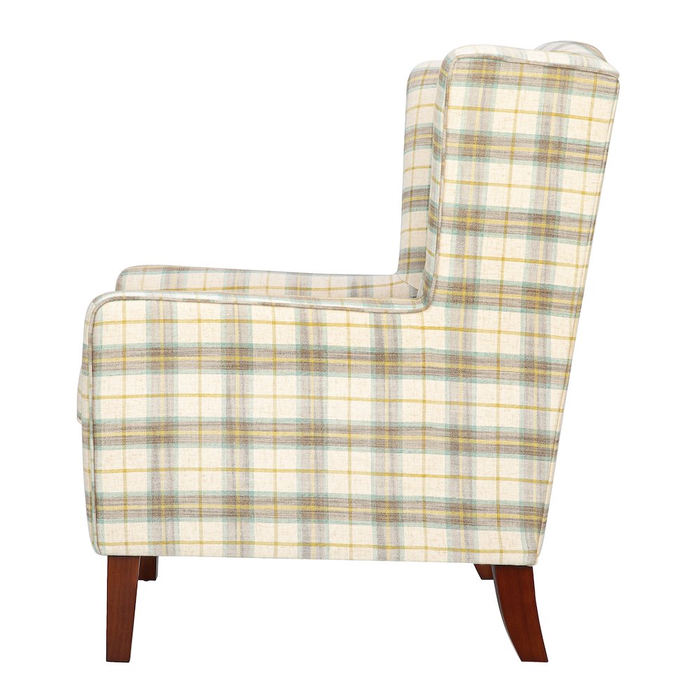 Thompson Traditional Vintage Classic Wingback Upholstered Accent Chair. Picture 4