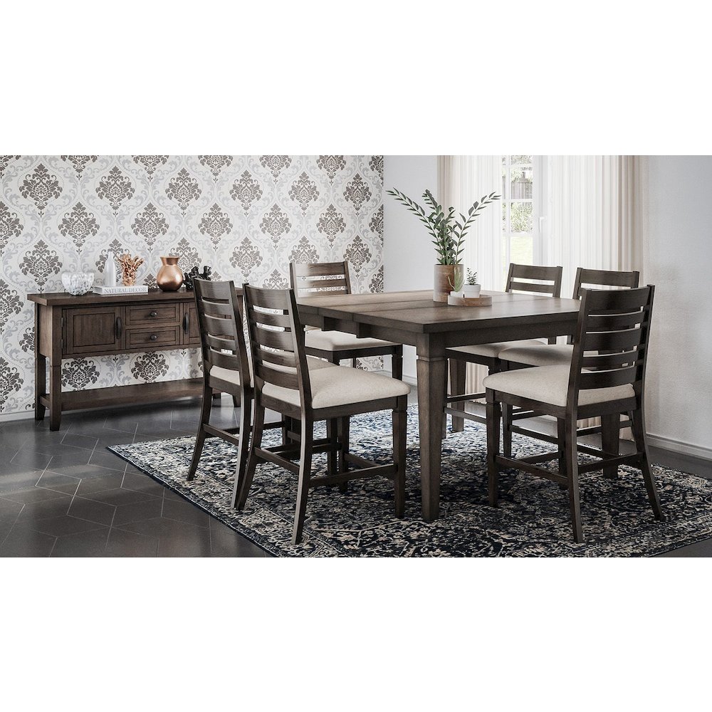 Lincoln Square Contemporary Upholstered Ladderback Stool (Set of 2). Picture 6