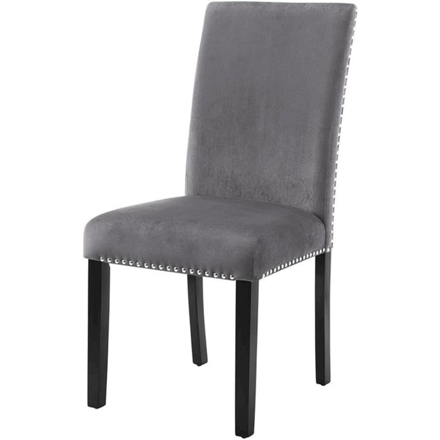 Celeste 5-Pc Faux Marble Round Dining Set  4 Chair-Gray. Picture 7
