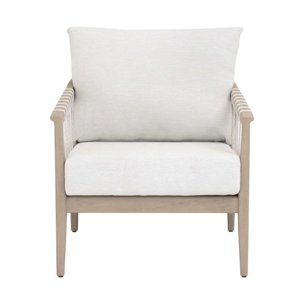 Transitional Pacific Outdoor Club Chair With Reversible Removable Cushion. Picture 4
