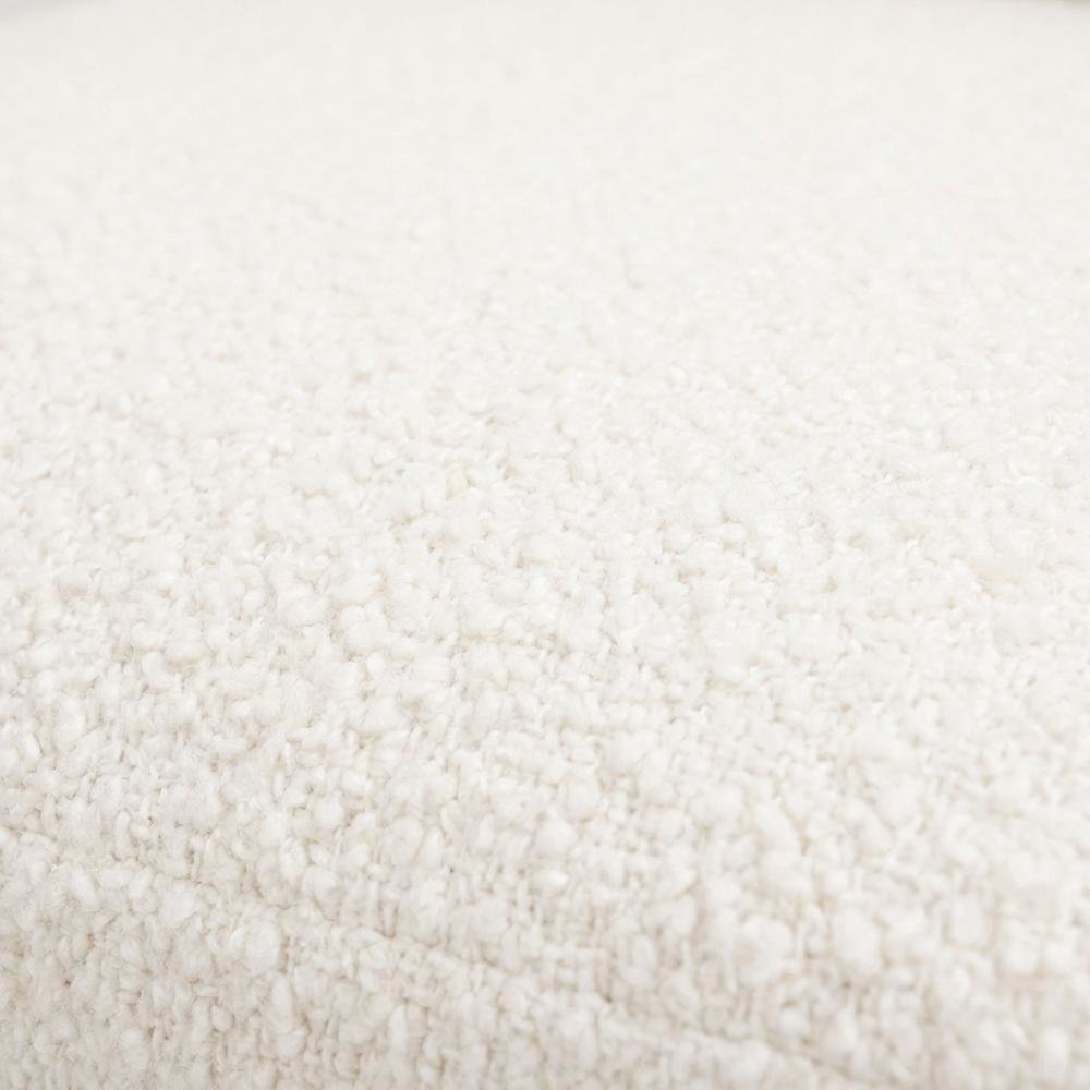 Transitional Outdoor Club Chair with Removable Boucle Snow Cushion, Solid Frame. Picture 5