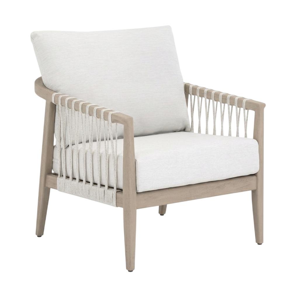 Transitional Pacific Outdoor Club Chair With Reversible Removable Cushion. Picture 1