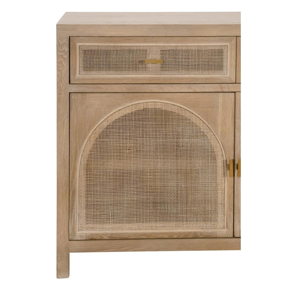 Gray Wood Buffet Cabinet – Bar Cabinet with Storage and Sideboard Design. Picture 9