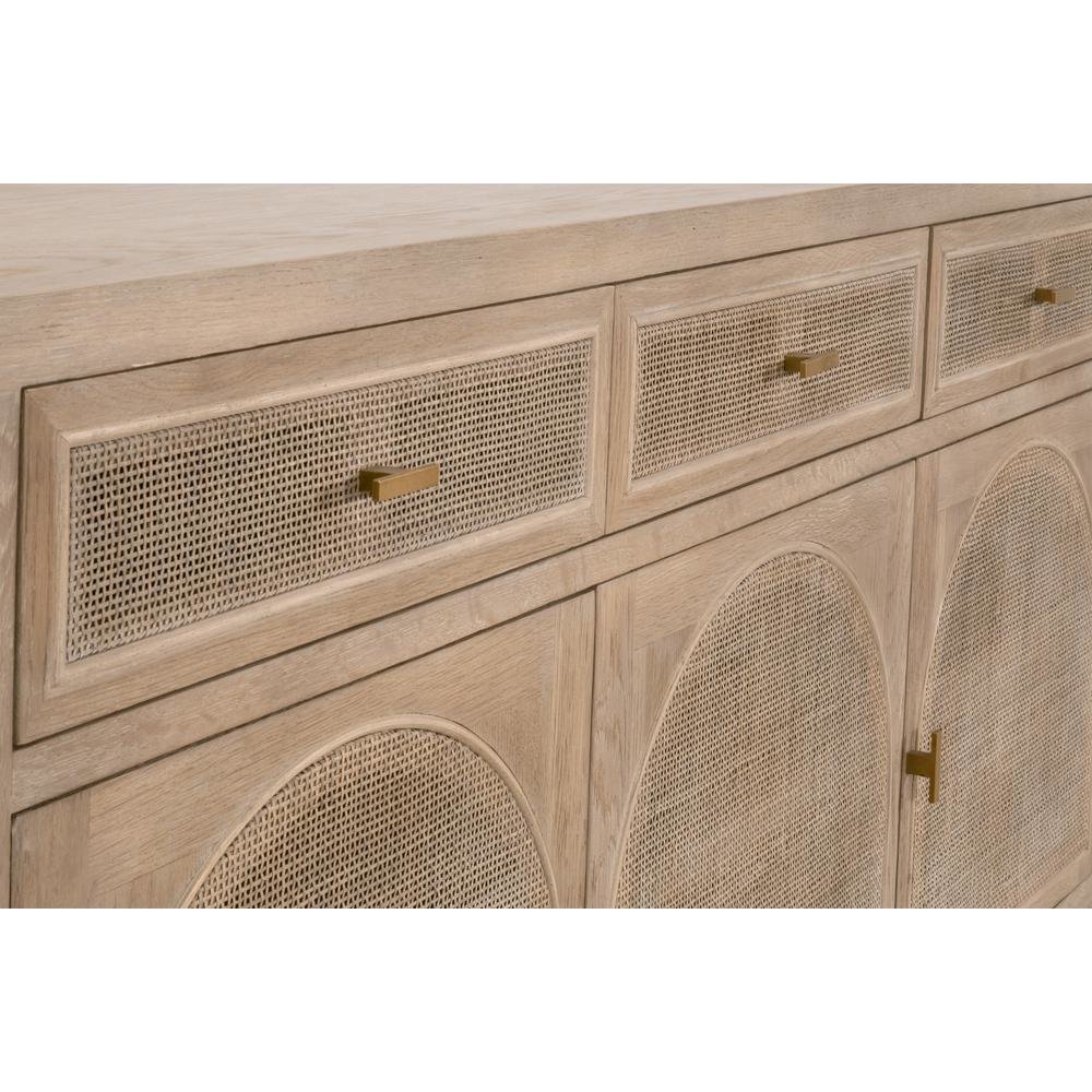 Gray Wood Buffet Cabinet – Bar Cabinet with Storage and Sideboard Design. Picture 10