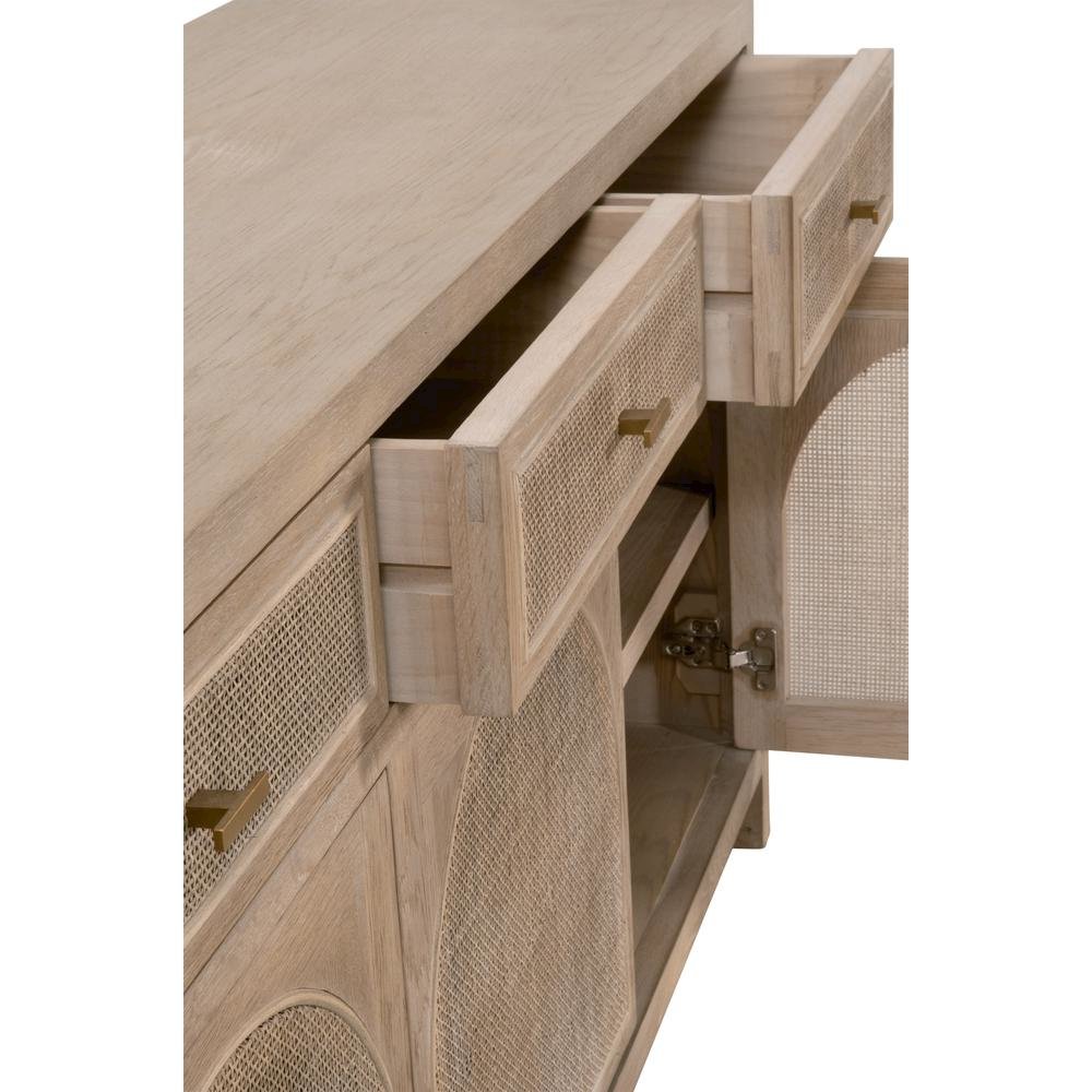 Gray Wood Buffet Cabinet – Bar Cabinet with Storage and Sideboard Design. Picture 11