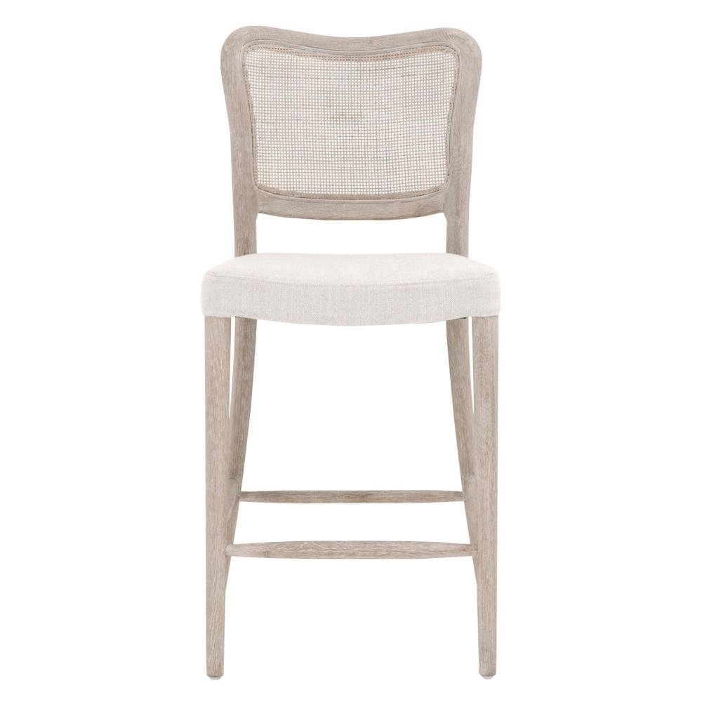 Gray Counter Stool with Backrest – Wooden Counter Height Bar Chair. Picture 1