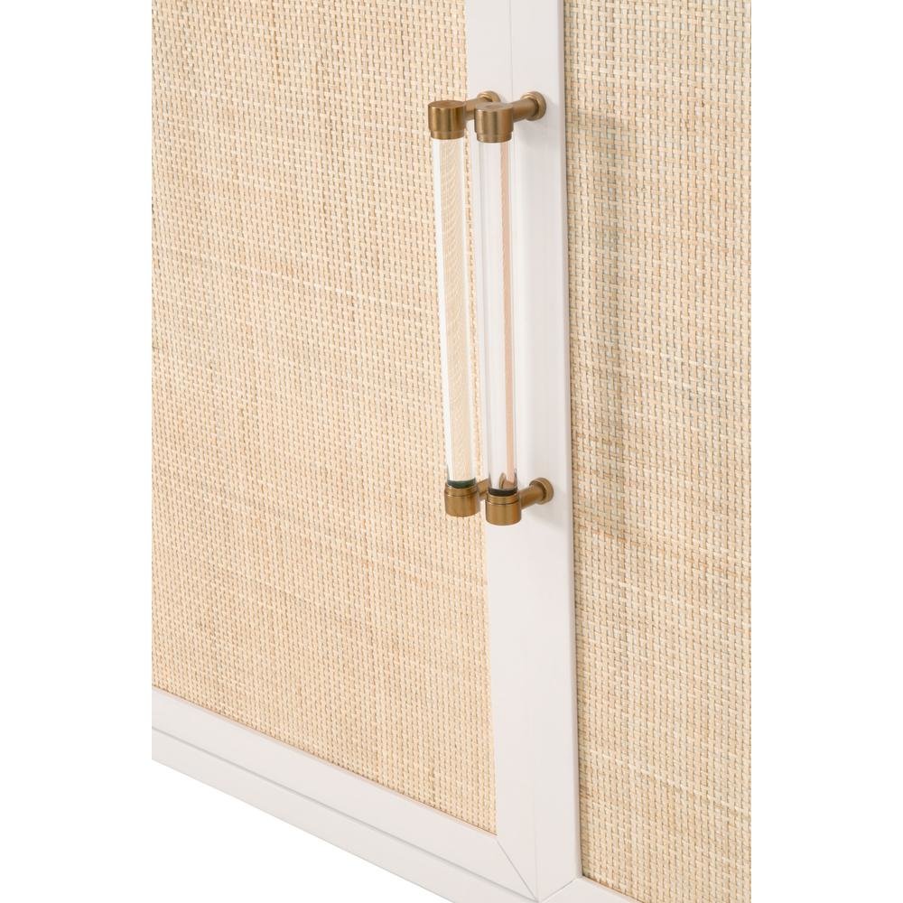 White Buffet Cabinet with Storage – Rattan Sideboard Cabinet for Bar Use. Picture 6