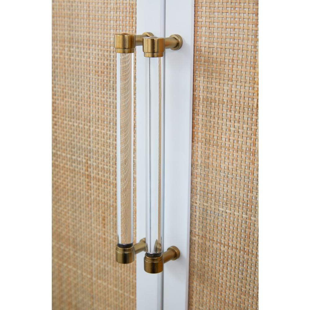 White Buffet Cabinet with Storage – Rattan Sideboard Cabinet for Bar Use. Picture 7