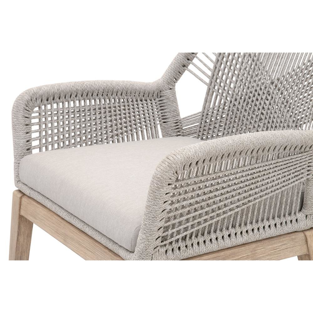 Gray Woven Armchair Set – Accent Chairs Set of 2 for Living Room Seating. Picture 11