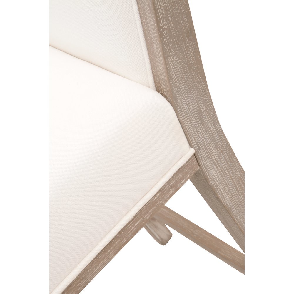 White Counter Stool 2-Piece Set, Upholstered, Rubberwood Frame. Picture 10