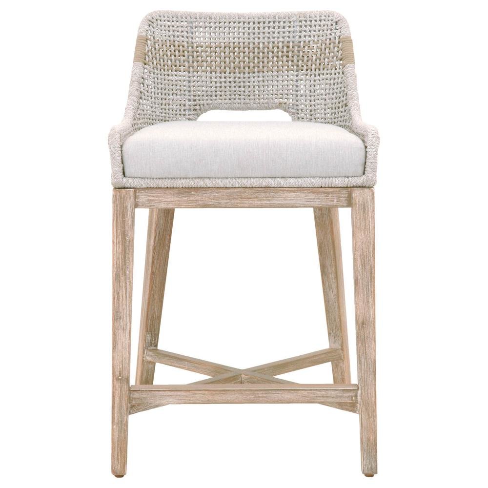 Gray Counter Stool with Mahogany Frame – Counter Height Chair Bar Seat. Picture 4