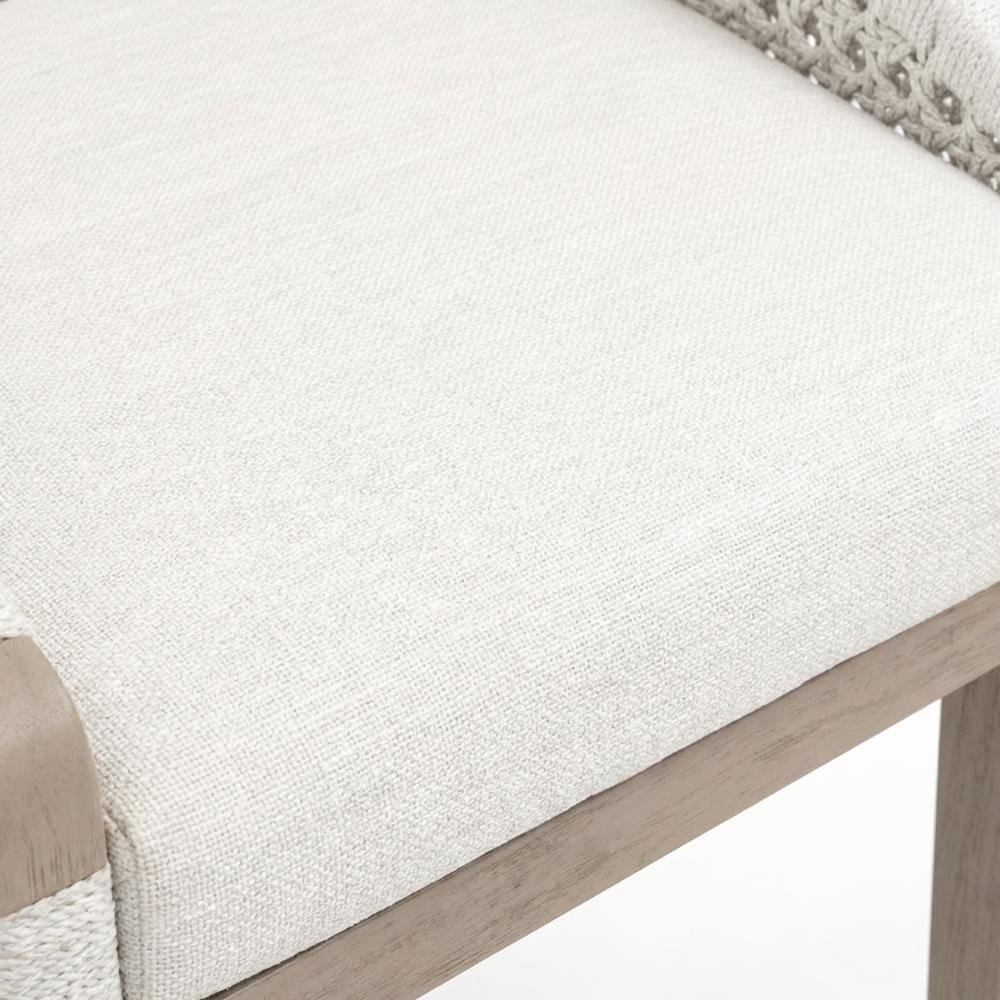 Outdoor Counter Stool with Reversible Cushion and Teak Frame. Picture 5