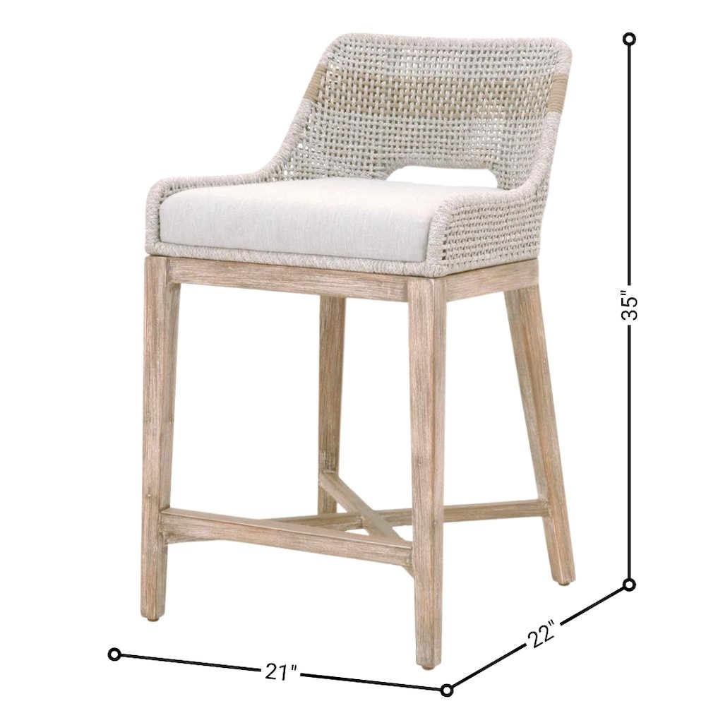Gray Counter Stool with Mahogany Frame – Counter Height Chair Bar Seat. Picture 8