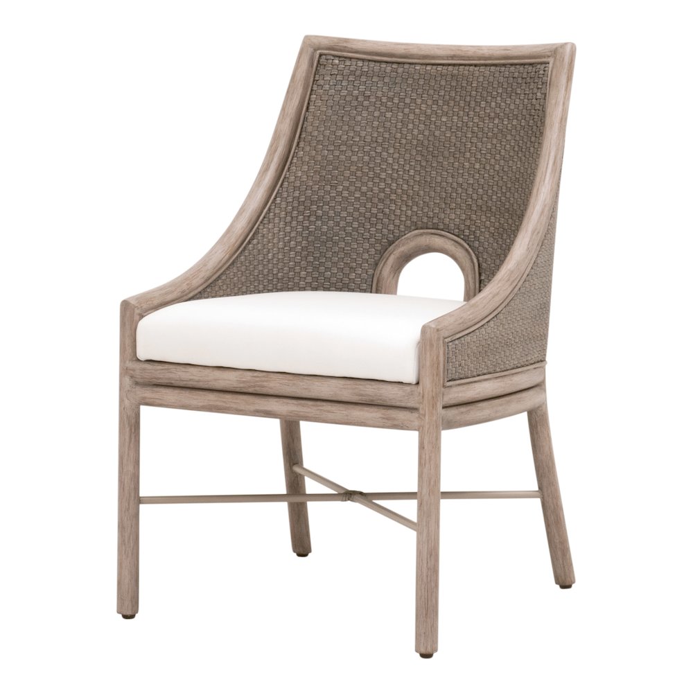 Woven Transitional Adamo Dining Chair, Set of 2. Picture 2