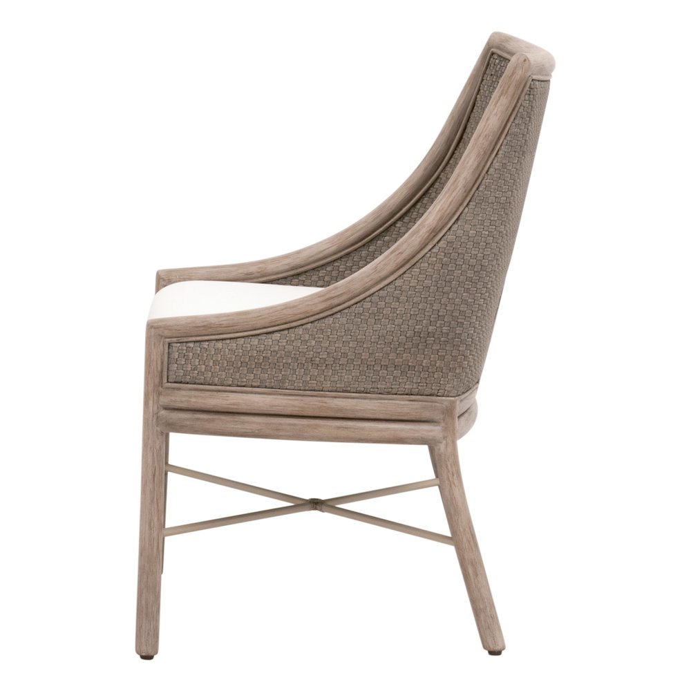 Woven Transitional Adamo Dining Chair, Set of 2. Picture 3