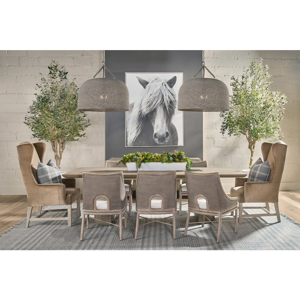 Woven Transitional Adamo Dining Chair, Set of 2. Picture 12