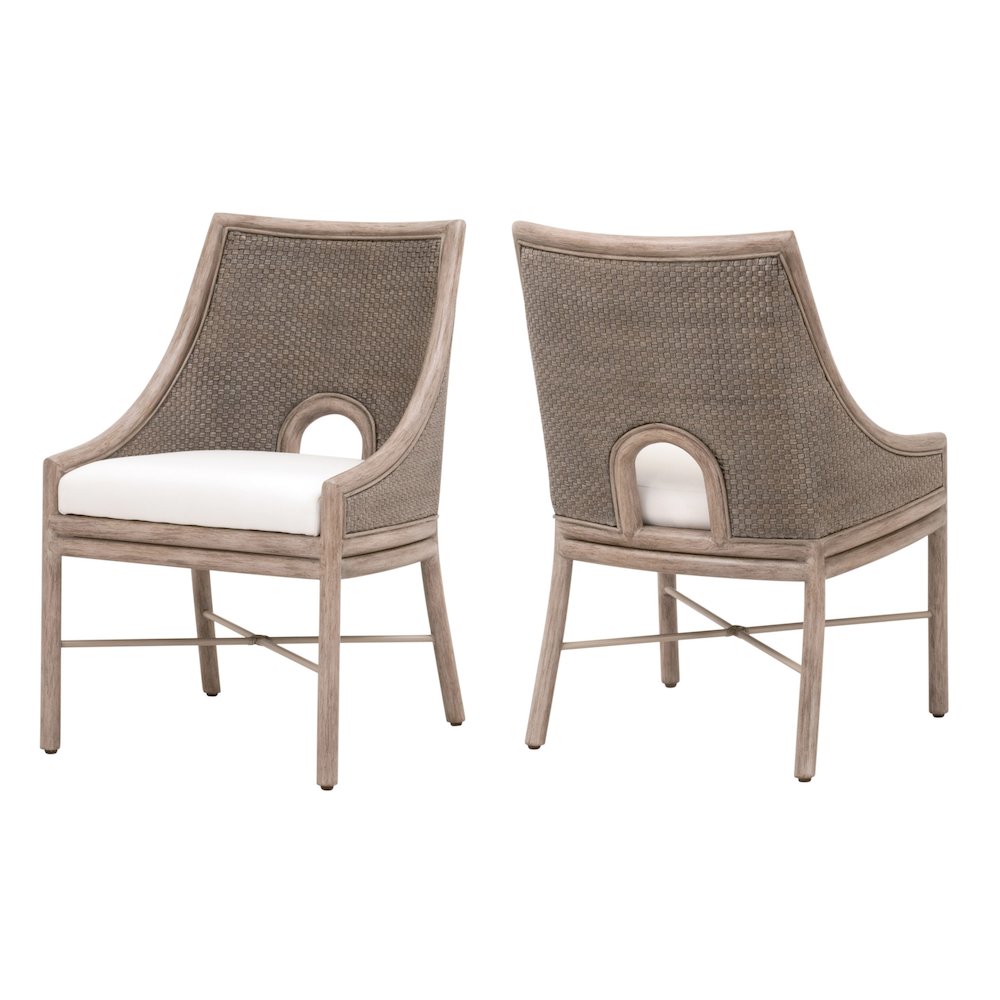 Woven Transitional Adamo Dining Chair, Set of 2. Picture 14