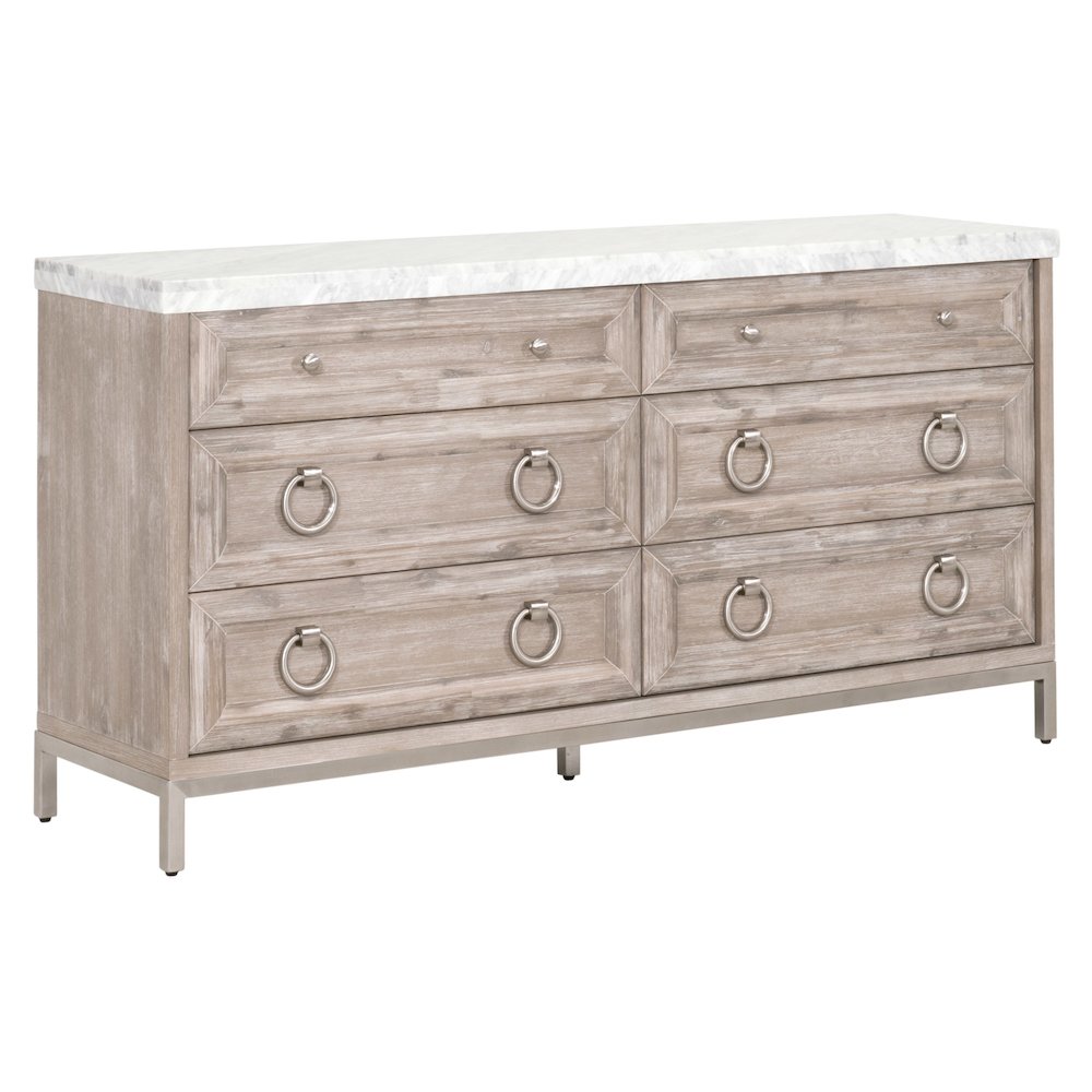 Traditions Transitional Azure Carrera 6-Drawer Double Dresser. Picture 3