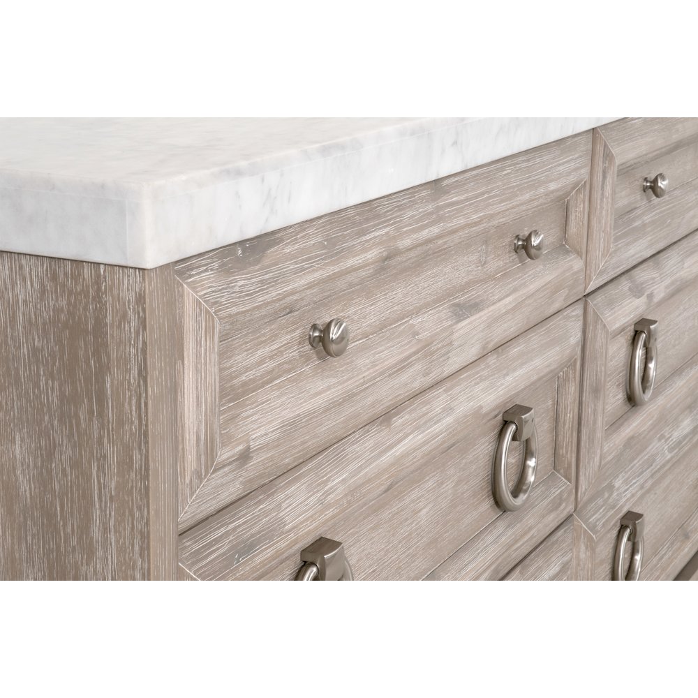 Traditions Transitional Azure Carrera 6-Drawer Double Dresser. Picture 6