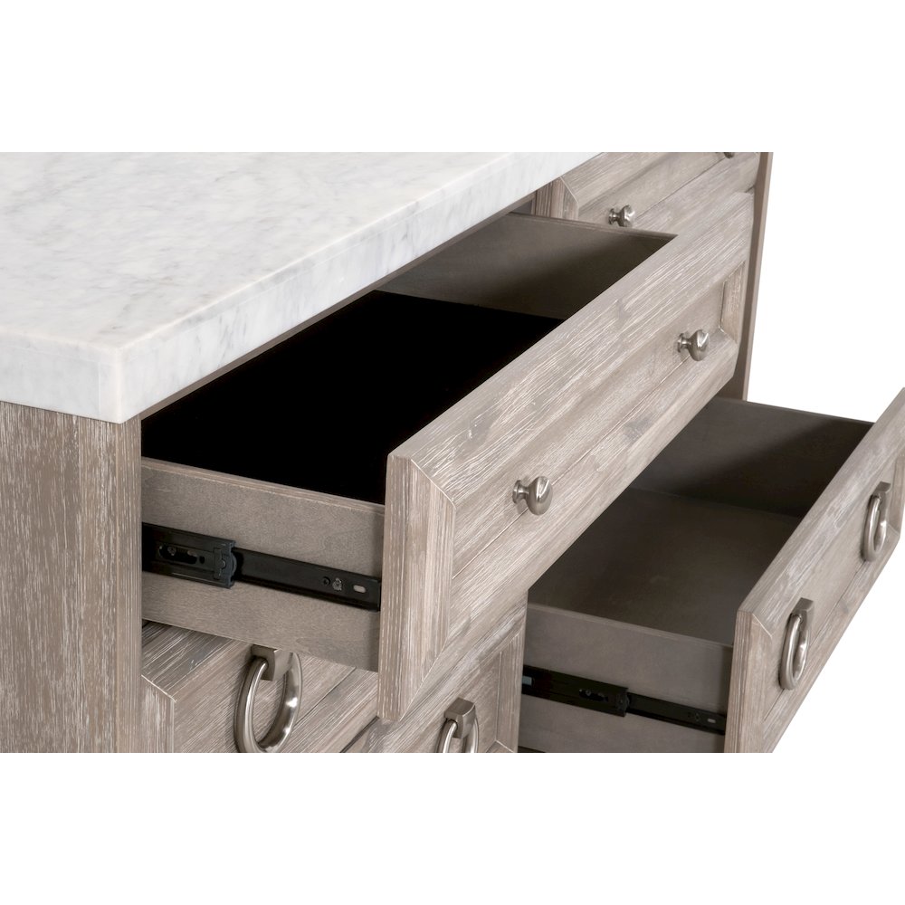 Traditions Transitional Azure Carrera 6-Drawer Double Dresser. Picture 7