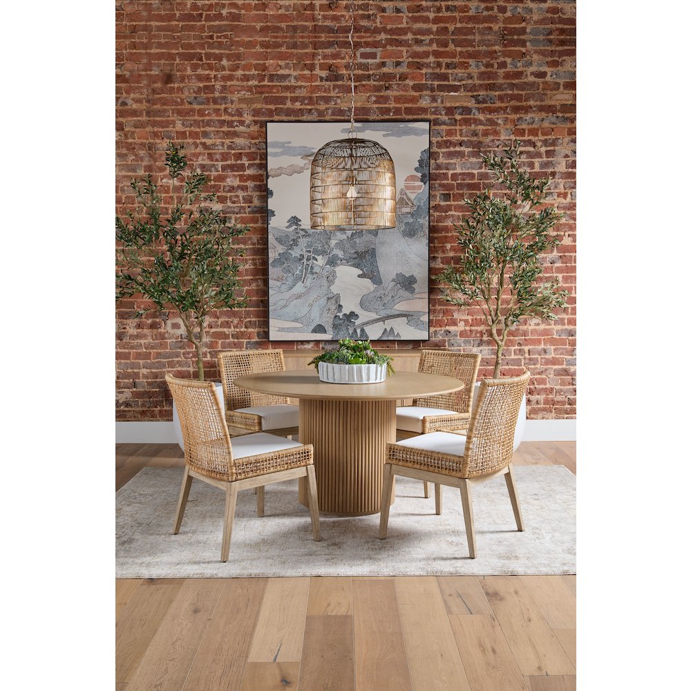 Bronze Bay Transitional Belfast 54" Round Dining Table. Picture 9