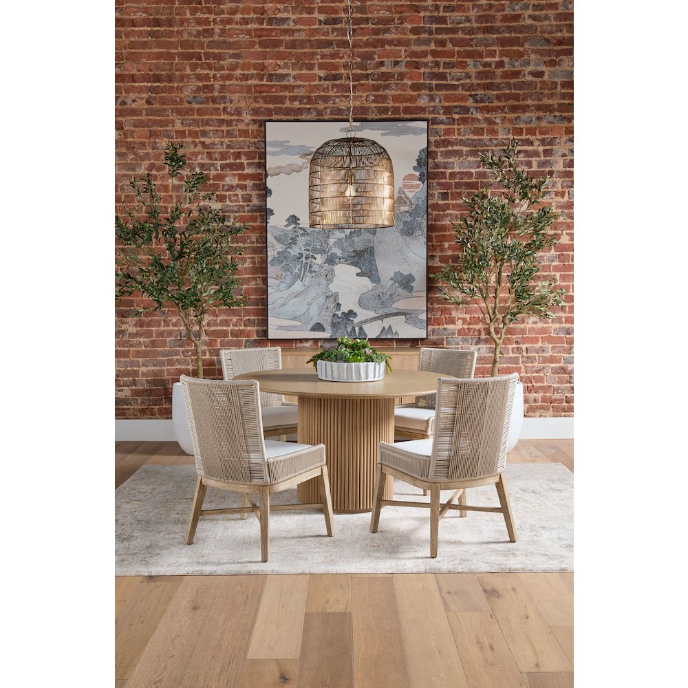 Bronze Bay Transitional Belfast 54" Round Dining Table. Picture 10