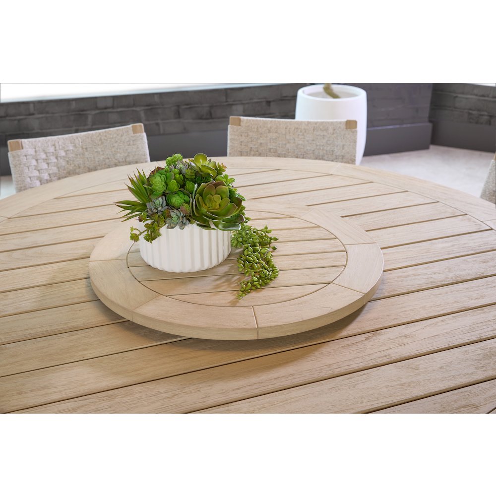 Woven - Outdoor  Transitional Boca Outdoor Lazy Susan. Picture 6