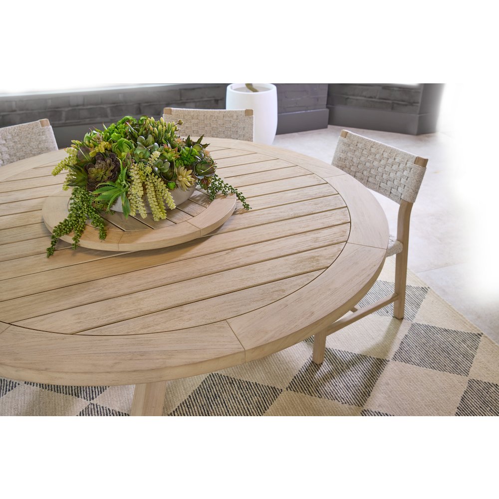 Woven - Outdoor  Transitional Boca Outdoor Lazy Susan. Picture 7
