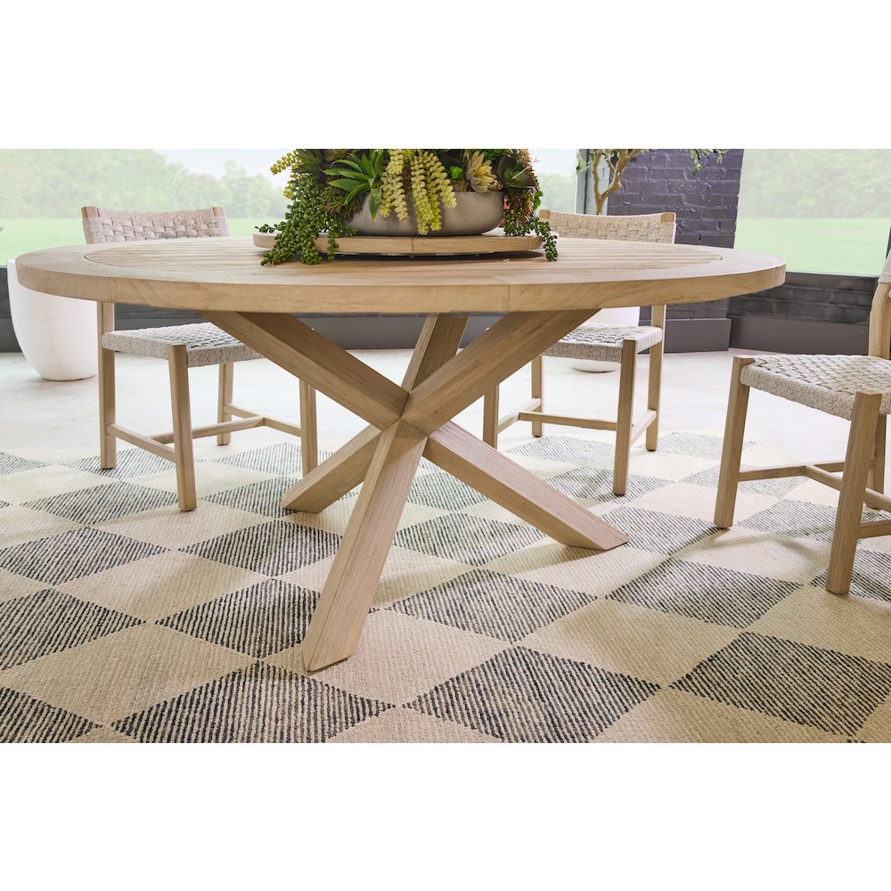 Woven - Outdoor  Transitional Boca Outdoor Lazy Susan. Picture 8