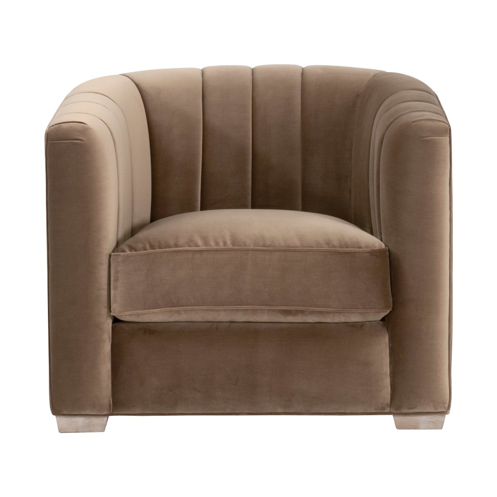Stitch & Hand - Upholstery Transitional Bronx Channel Back Sofa Chair. Picture 1