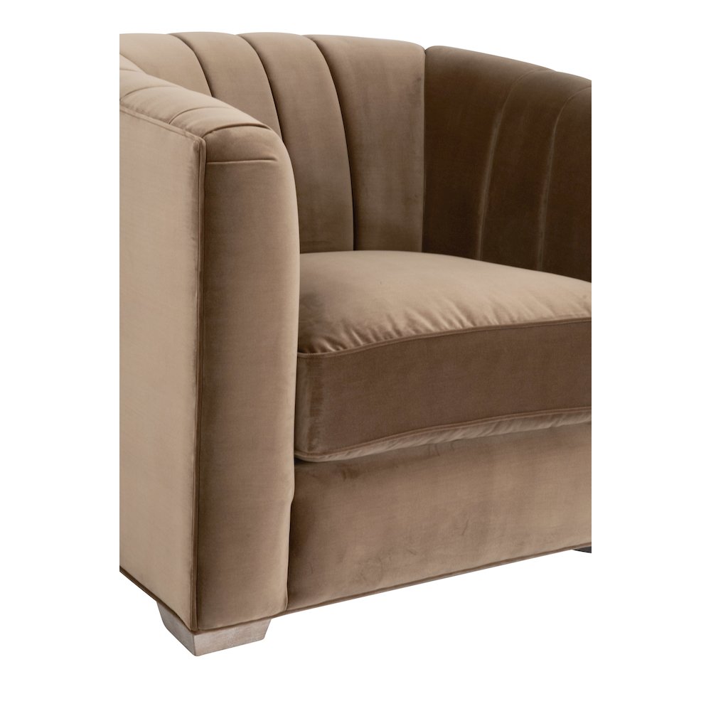 Stitch & Hand - Upholstery Transitional Bronx Channel Back Sofa Chair. Picture 5