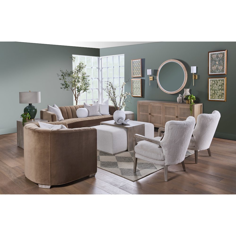 Stitch & Hand - Upholstery Transitional Bronx Channel Back Sofa Chair. Picture 10