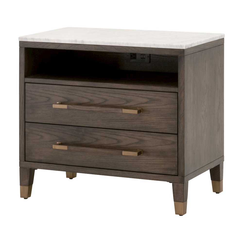 Bronze Bay Transitional Cambria 2-Drawer Nightstand. Picture 3