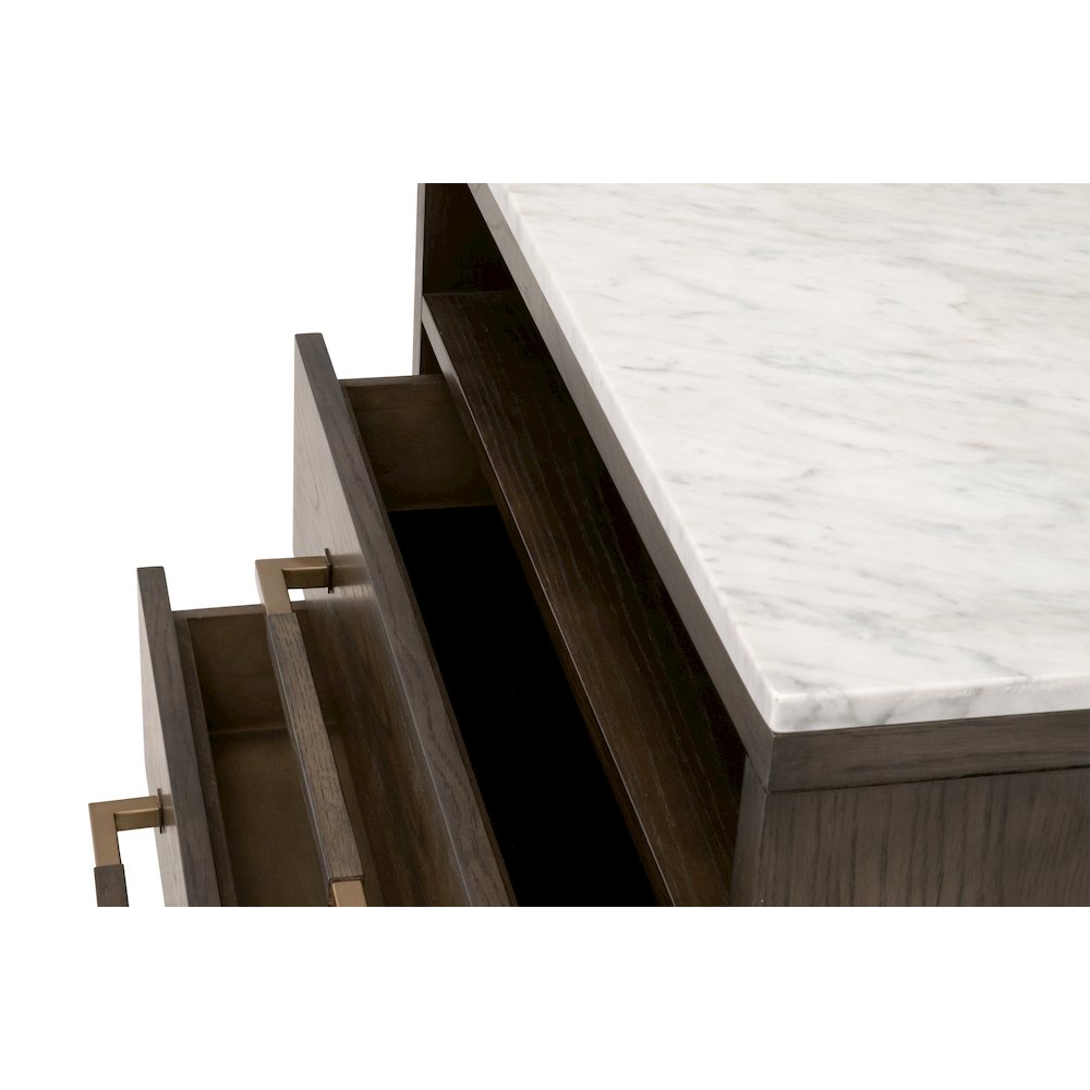 Bronze Bay Transitional Cambria 2-Drawer Nightstand. Picture 6