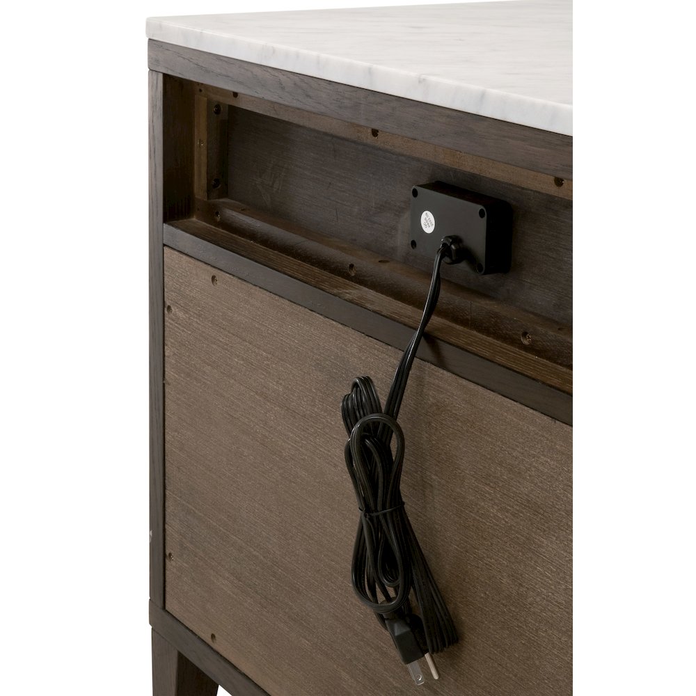 Bronze Bay Transitional Cambria 2-Drawer Nightstand. Picture 11