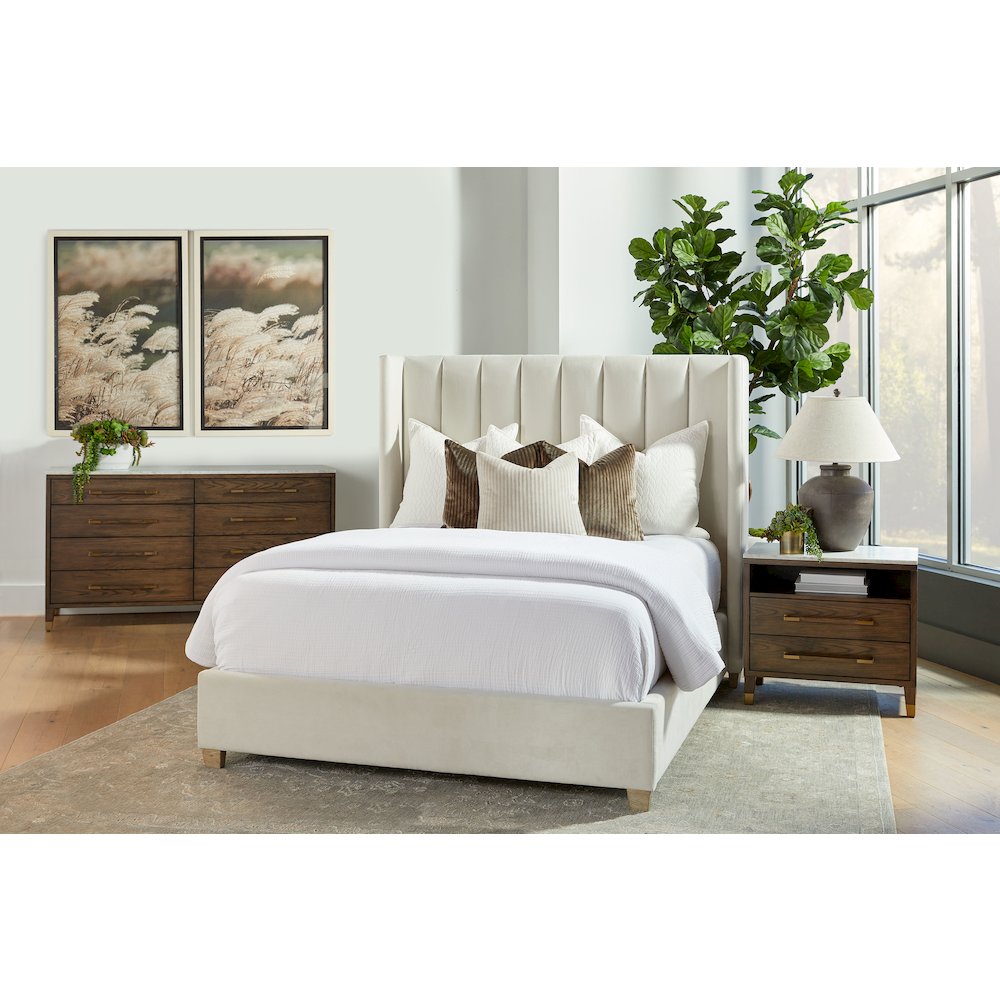 Bronze Bay Transitional Cambria 2-Drawer Nightstand. Picture 14