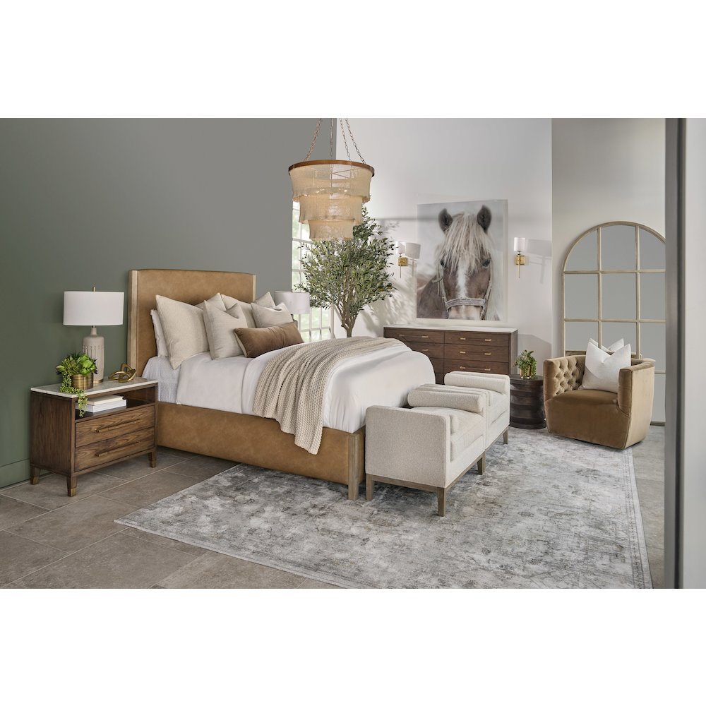 Bronze Bay Transitional Cambria 2-Drawer Nightstand. Picture 20