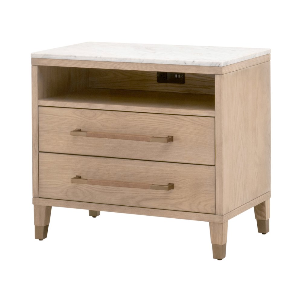Bronze Bay Transitional Cambria 2-Drawer Nightstand. Picture 3
