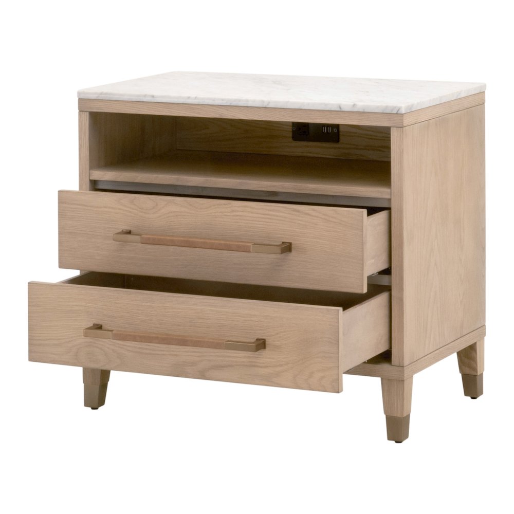 Bronze Bay Transitional Cambria 2-Drawer Nightstand. Picture 4