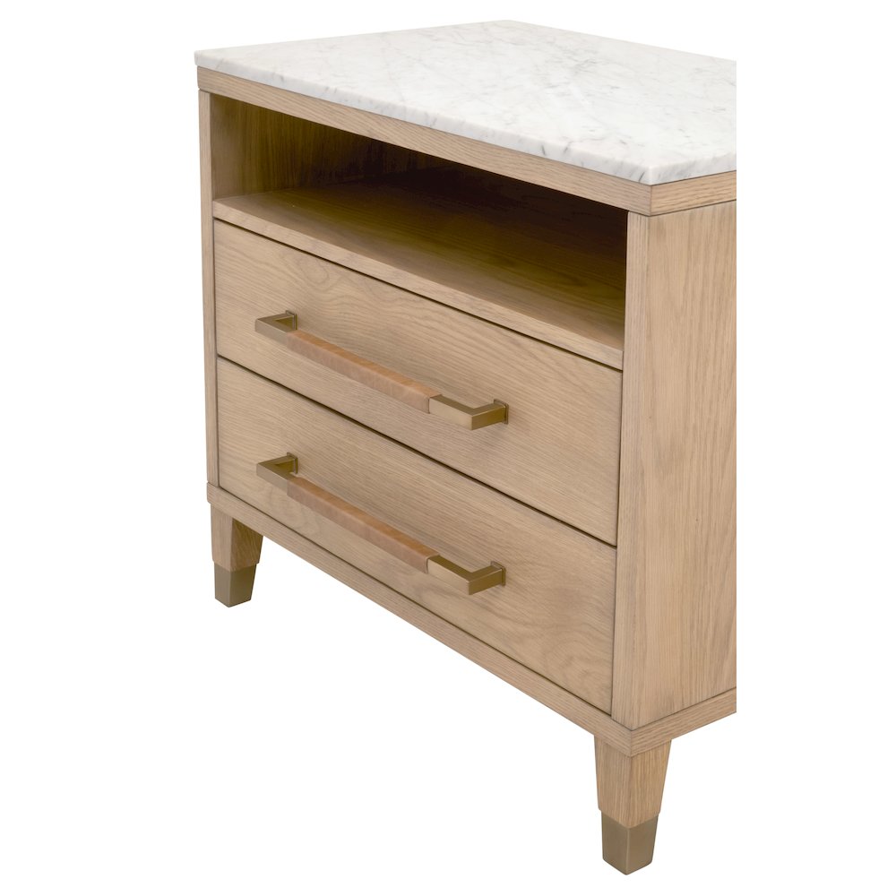 Bronze Bay Transitional Cambria 2-Drawer Nightstand. Picture 9