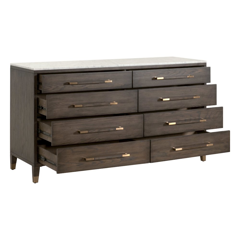 Bronze Bay Transitional Cambria 8-Drawer Double Dresser. Picture 4