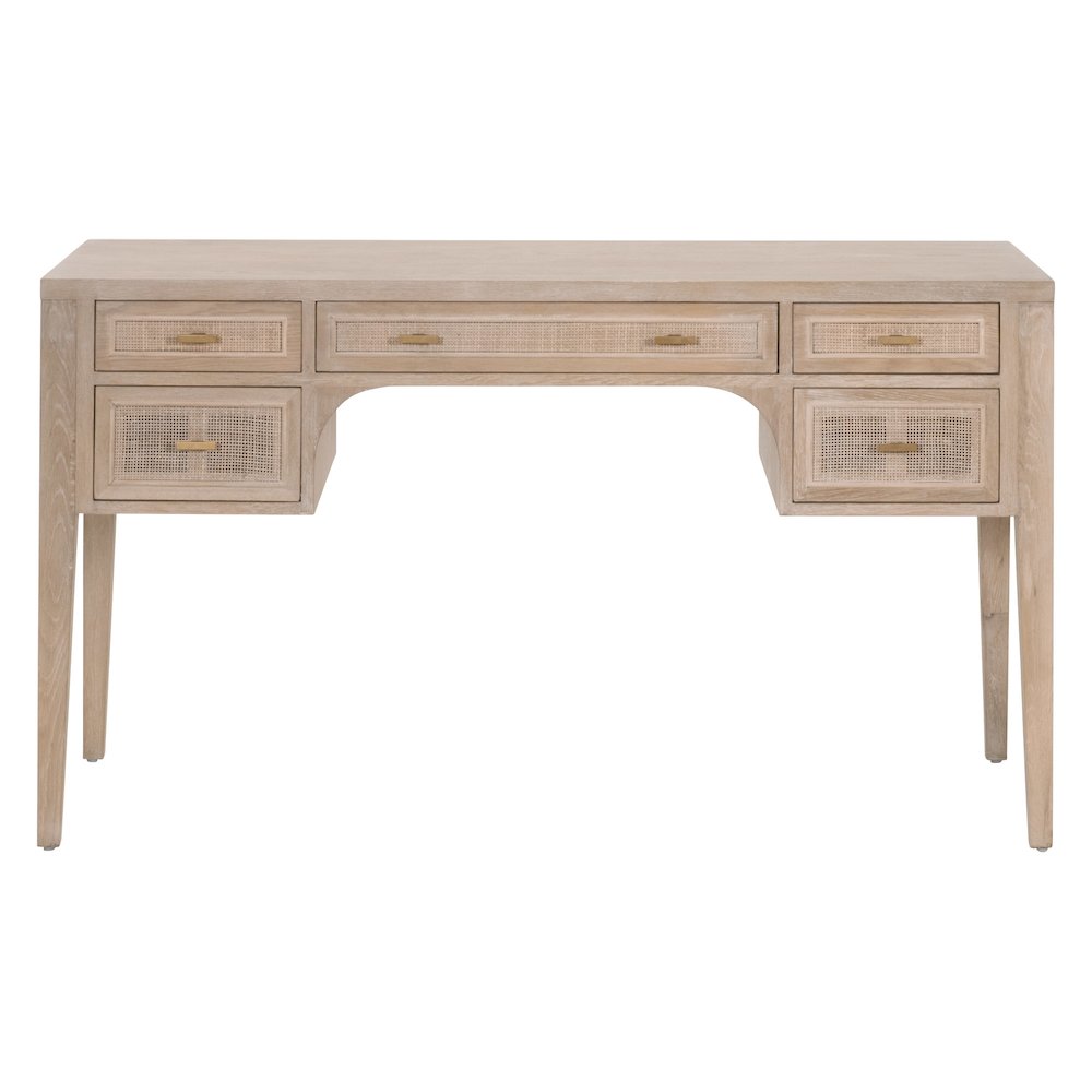 Bella Antique Transitional Cane Desk. Picture 1