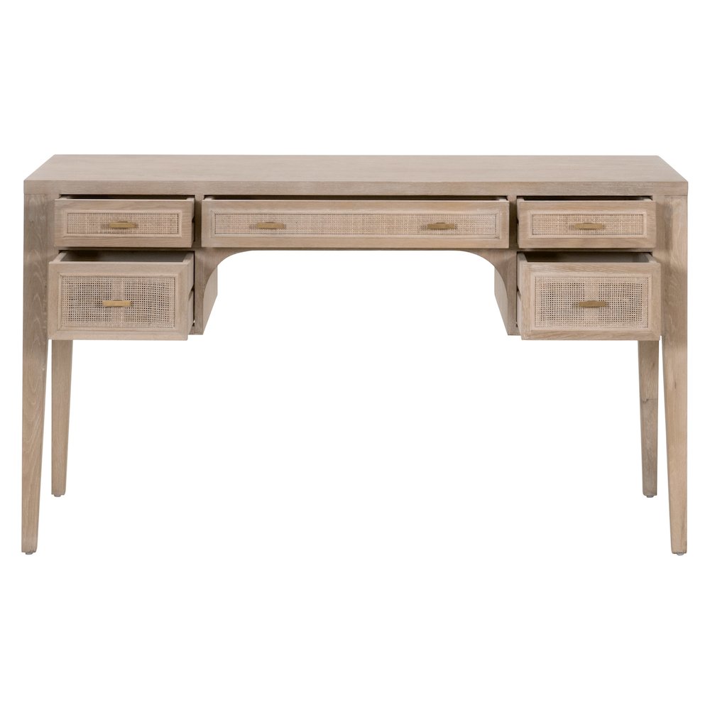 Bella Antique Transitional Cane Desk. Picture 2