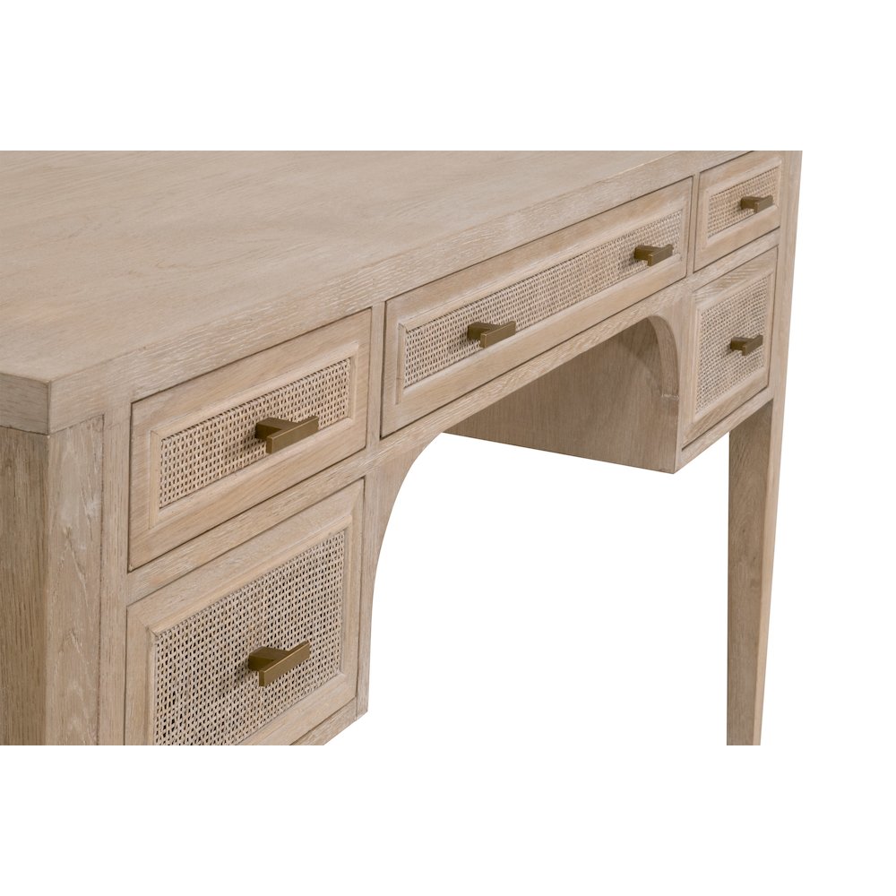 Bella Antique Transitional Cane Desk. Picture 7